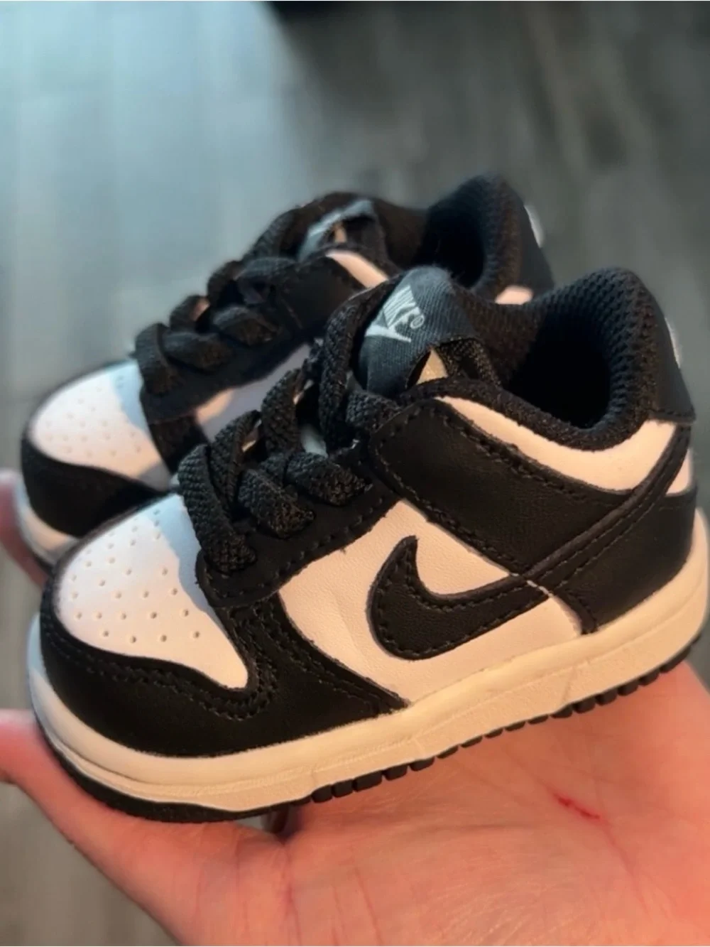 Nike Toddler Black and White Low-Top Sneakers